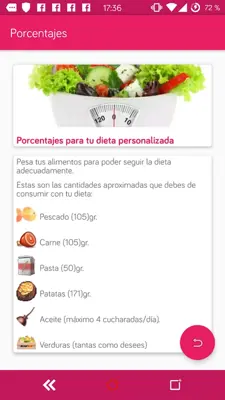 Dieta personalizada para perder peso y adelgazar android App screenshot 3