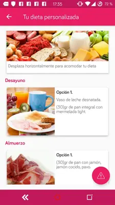 Dieta personalizada para perder peso y adelgazar android App screenshot 4